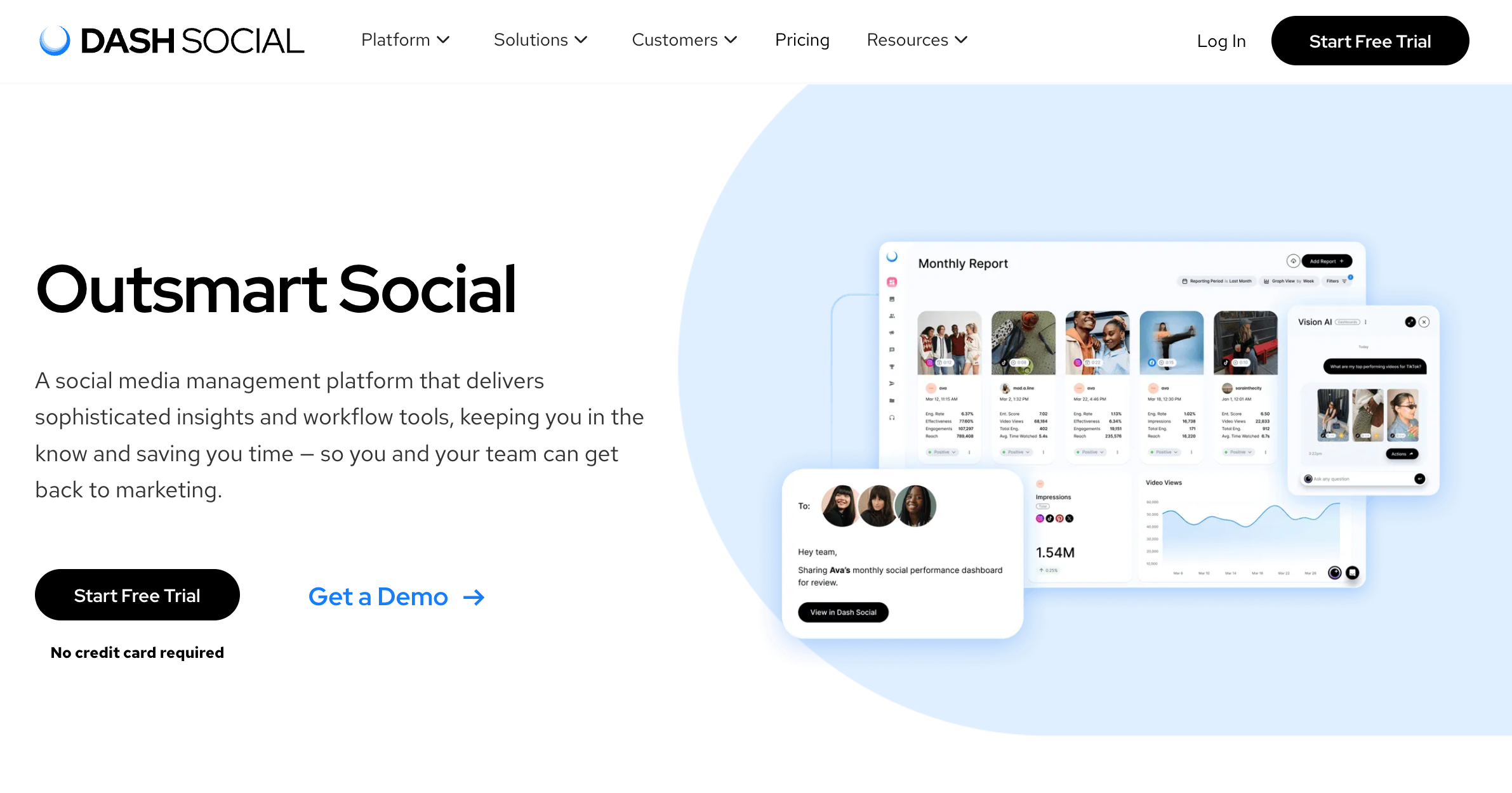 DashSocial homepage