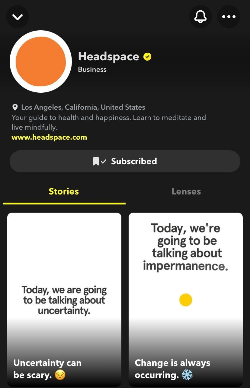 SnapChat is a social messaging app where brands can create Stories and Lenses.