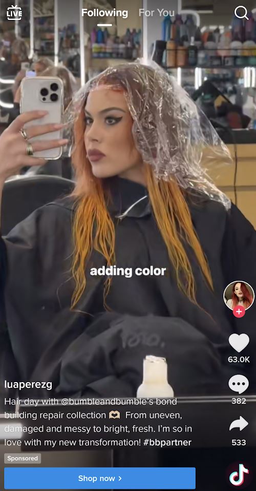 example of a TikTok ad