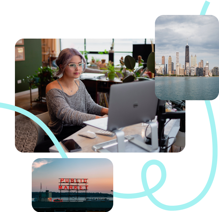 Several Sprout locations including an employee’s home office, Chicago and Seattle.